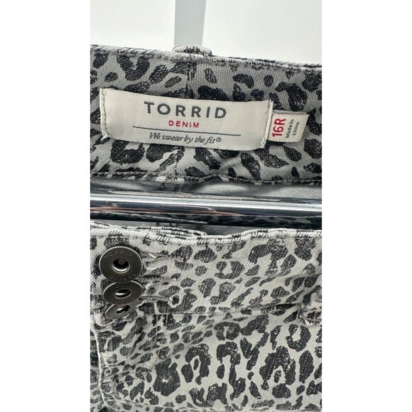 Torrid Leopard Print Jeggings Women’s 16R Skinny Stretch Denim Pants - Picture 11 of 11